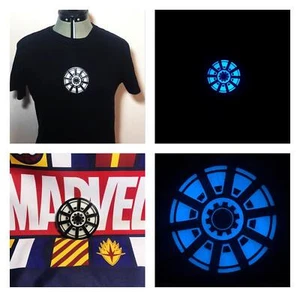 Iron Man 1 3D Arc Reactor Custom Magnetic Chest Piece Glow in Dark + UV Light - Picture 1 of 5