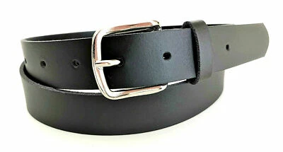 Ledergürtel Gürtel glatt 3 cm 100% echt Leder breit Überlänge bis 190 Jeans 3cm - Bild 1 von 4
