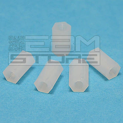 5 pz distanziale plastico F-F M3 10mm distanziali distanziatore - ART. GV01