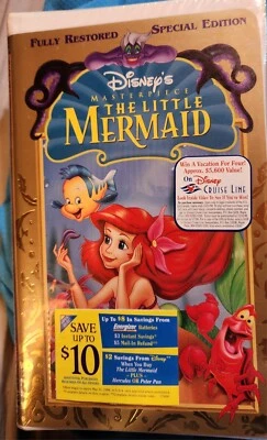 Walt Disney The Little Mermaid Masterpiece Special Edition NIP BONUS VIDEO  - Image 1 of 2