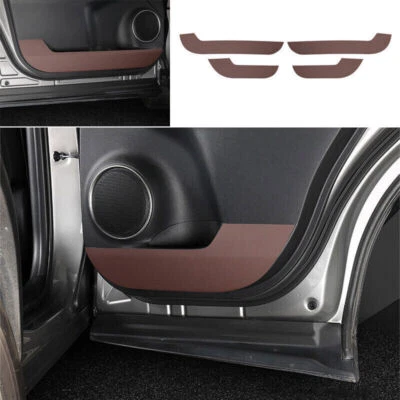 For Lexus NX200t 300h 15-21 Leather Brown Side Door Bottom Anti Kick Trim Cover Foto 1 de 4