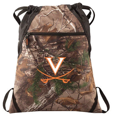 UVA Camo Cinch Pack REALTREE University of Virginia Drawstring Bag Backpack Cover