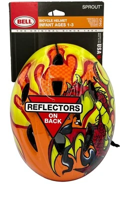 Casco de bicicleta infantil Bell Sprout naranja Tang Drake 18,5-20,5 pulgadas edad 1-3 Foto 1 de 4