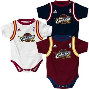Cleveland Cavaliers 3pc Creeper Bodysuit Set Infant Baby Home Team - Picture 1 of 1