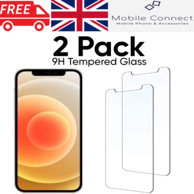 Screen Protector For iPhone 15 14 13, 12,11 Pro MAX Mini  XR X XS Tampered Glass - Image 1 of 4