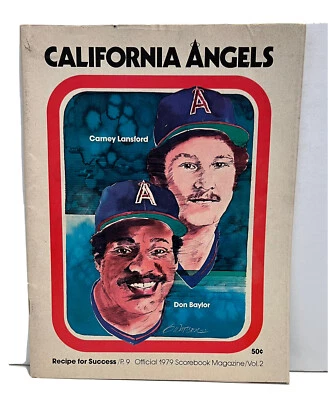 California Angels 1979 Scorebook Magazine Don Baylor Cover Unscored - Image 1 of 4