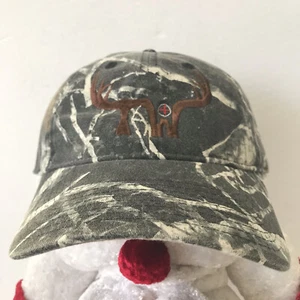 Port Authority Camo Cap Hat Embroidered Adjustable Sz OS White Gray Brown Hunti - Picture 1 of 11