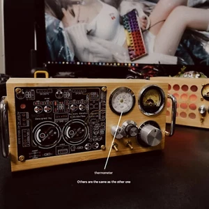 Medidor de VU retro espectro musical micrófono captación luz indicador de audio decoración de escritorio8s - Imagen 1 de 23