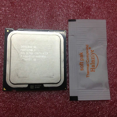 Working Intel Pentium D 945 3.4 GHz Dual-Core SL9QB CPU Processor LGA 775 - Image 1 of 2
