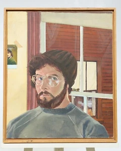 Michael Costello Oil Painting Provincetown Self Portrait Signed Framed 1979 - Picture 1 of 9