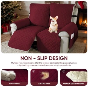 Recliner Sofa Covers Waterproof 100% Non-Slip Washable Protector Furniture - Picture 1 of 58