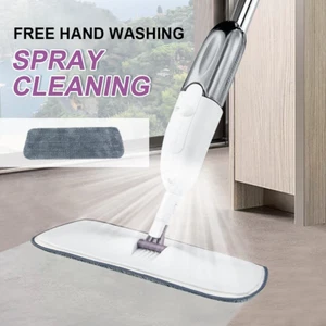 Spray Mop Microfibre Water Spraying Floor Cleaner Kitchen Tile Cleaning Flat Mop - Picture 1 of 12