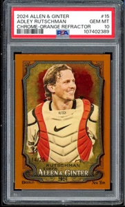 Adley Rutschman 2024 Topps Allen & Ginter Cromo /25 Naranja Ref #15 PSA 10 - Imagen 1 de 2