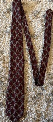 Corbata de Colección Valentino Granate Vintage Seda Hecha en Italia Carrera Repp Foto 1 de 4