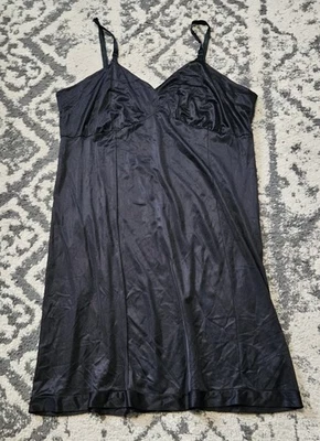 Vintage años 50 años 60 nailon negro sin cordones talla XXL Foto 1 de 3