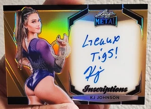 2024 Leaf Metal Inscriptions KJ JOHNSON Auto Autograph Geaux Tigers! LSU #/150 - Picture 1 of 2