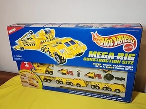 Hot Wheels Mega Rig Construction Work Site Playset Truck Sealed Complete🔥 - Picture 1 of 24