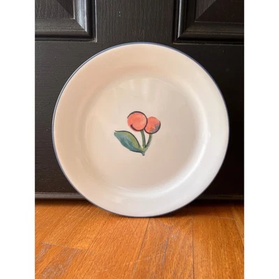 Corelle 9" Plato Cena Doble Cereza con Borde Azul Repuesto Foto 1 de 2