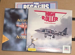 Commodore 64 C64 - 4 games - Infiltrator +Ace of Aces +High Roller +PHM Pegasus - Picture 1 of 12