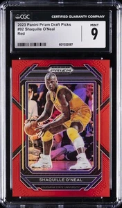 2023 PANINI PRIZM DRAFT PICKS RED #92 SHAQUILLE O'NEAL CGC 9 - Picture 1 of 2