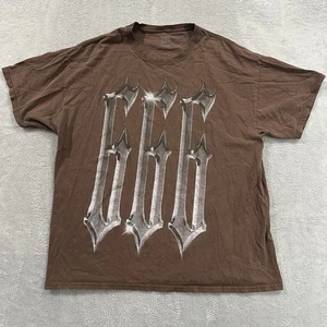 SUS BOY T-shirt maglietta uomo XL marrone 666 logo Y2K streetwear - Foto 1 di 7