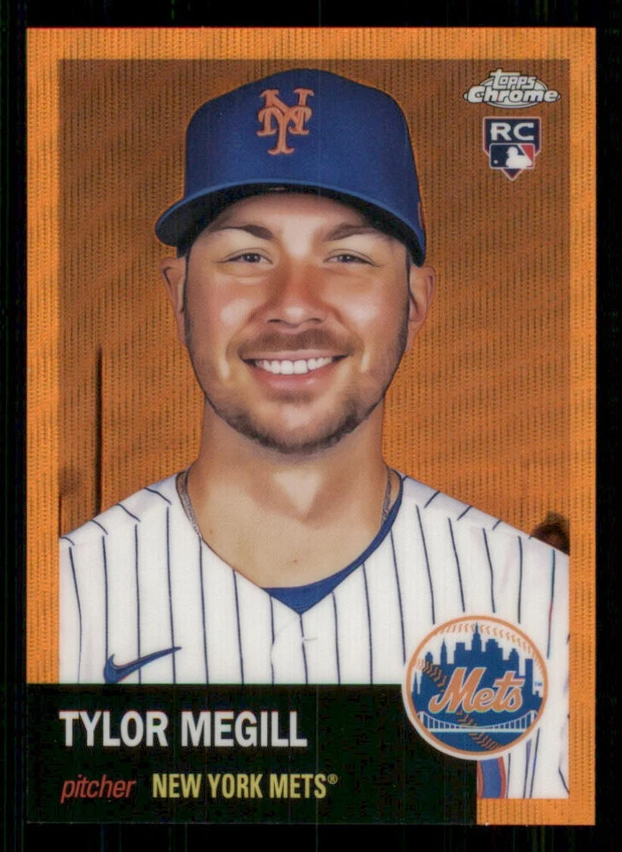 2022 Topps Chrome Platinum Anniversary Orange Wave #496 Tylor Megill /25 - Image 1 of 2