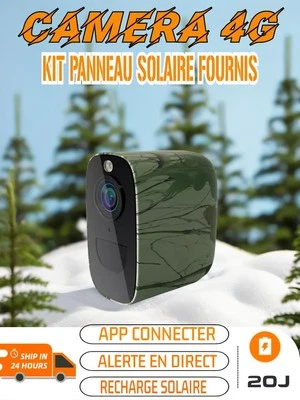 CAMERA 4G PRO CAMO KIT COMPLET AVEC PANNEAU SOLAIRE  10400 MAH - Image 1 of 4