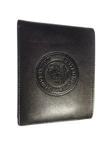 Mens MARINE CORPS Black Genuine LEATHER Bi Fold Wallet 4 Card Slots - Picture 1 of 5