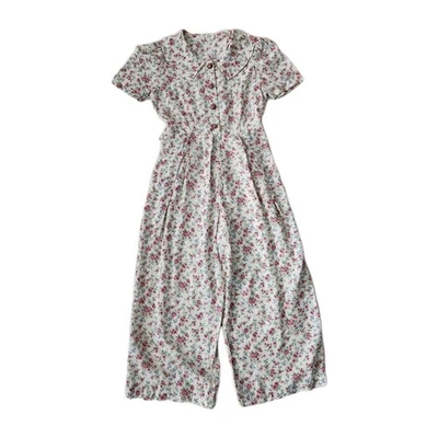 Mono Peach Soda de Great Escape Vintage Años 80 Floral Recortado Cottagecore XS/S Foto 1 de 4