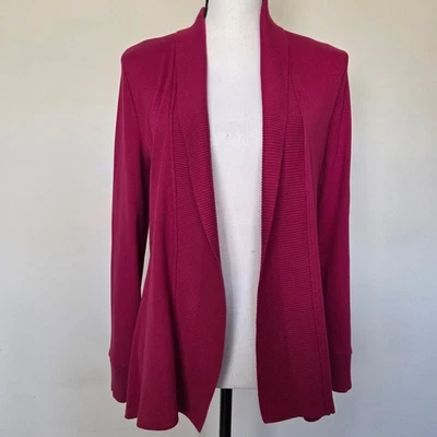 Cárdigan Rafaella S Frente Abierto Manga Larga Suéter Chal Cuello Foto 1 de 4