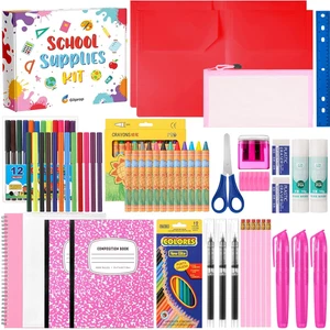 39 Pcs Back to School Supplies Essentials Bundle Include Pencils Scissors Ruler - Picture 1 of 12