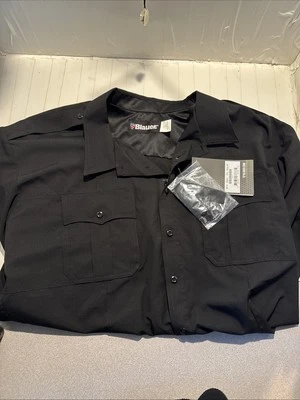 NEW BLAUER Men’s 8676 FLEXRS SHORT SLEEVE ZIPPER SUPERSHIRT Black Size 3XL Reg - Image 1 of 4