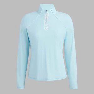 G/Fore SILKY TECH NYLON RAGLAN PULLOVER 1/4 ZIP Women's Golf DAYBREAK Blue NWT - Picture 1 of 8