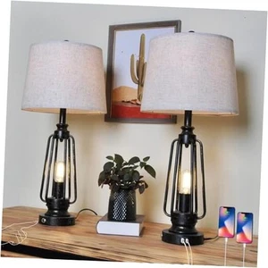 28 inch Table Lamps for Living Room, Set of 2 Touch Control Desk lamp with USB - Picture 1 of 8
