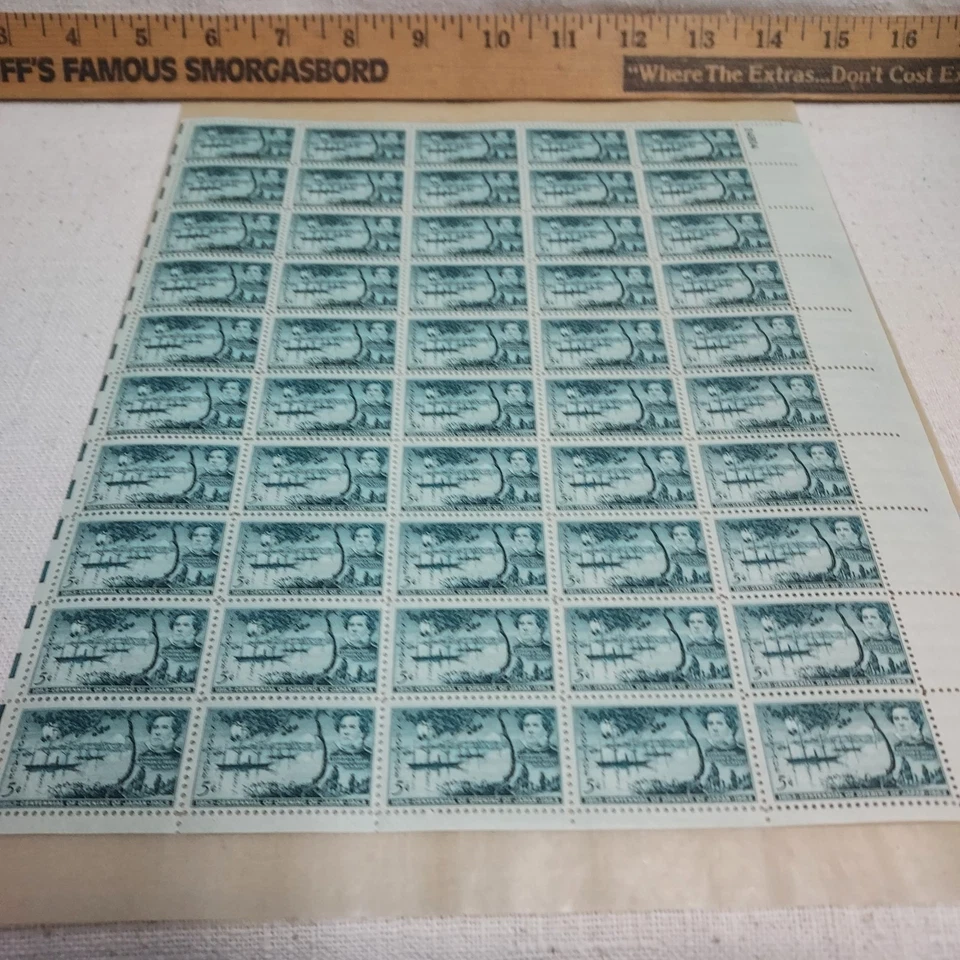 Stamps-50 Stamp Sheet of 5 cent stamps-Scott #1021-Japan Opening - Image 1 of 4