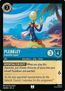 x4 Pleakley - Scientific Expert - 144/204 - Uncommon Lorcana DLC06 Azurite Sea M - Picture 1 of 1