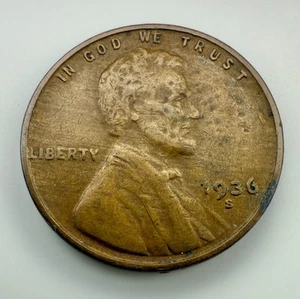 1936S  Lincoln Wheat Cent Improper Alloy Mix Both Sides Beauty! - Picture 1 of 2