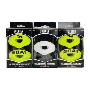 Soldier Sports Goat Elite Air High Impact Mouth Guards OSFA USA Made 5 Piece Set - Picture 1 of 7