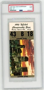 Boleto de boleto de juego de campeonato Final Four 1990 NCAA PSA UNLV DUKE COACH K ¡raro! - Imagen 1 de 2