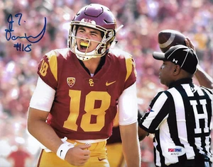 JT J.T. DANIELS SIGNED AUTOGRAPHED USC TROJANS 8x10 PHOTO FOOTBALL PSA/DNA D - Picture 1 of 2