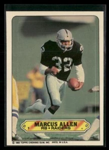 1983 Topps #1a Marcus Allen Stickers - Picture 1 of 2