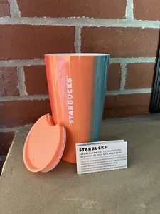 Starbucks Ceramic Color Block Armenia Tumbler Blue Peach Orange Neu mit Etikett 2020 RAR - Bild 1 von 13