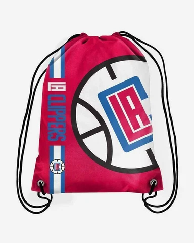 Los Angeles Clippers Big Logo Drawstring Backpack  18"H x 13.5"W Cover