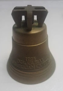 1995 AMERICAN QUEEN Steamboat Maiden Voyage BRASS BELL Commemorative Replica AQ - Imagen 1 de 12