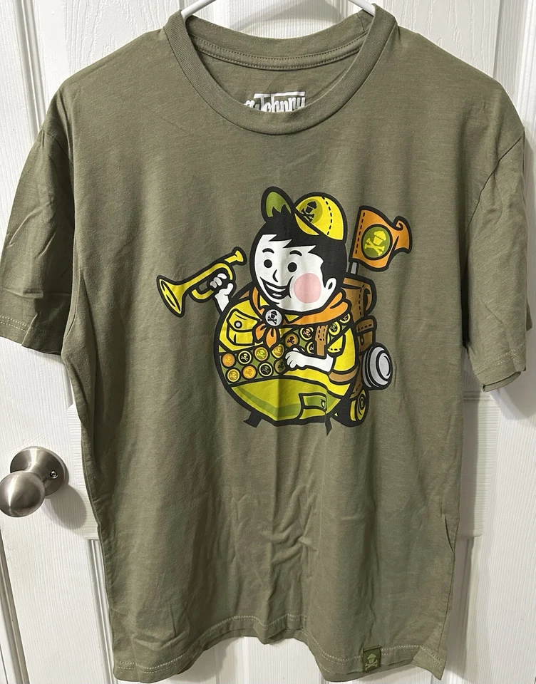 Camiseta Johnny Cupcakes Apoyo Scouting Boy Scout Talla Grande Verde Oliva Foto 1 de 4