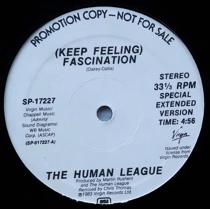 Excellent THE HUMAN LEAGUE (Keep Feeling) Fascination 12" DJ PROMO - Picture 1 of 2