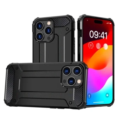 Shockproof Armor  Case For iphone 16 XR 15 PRO MAX SE 7 8 11 13 14 12 16 Pro MAX - Image 1 of 4