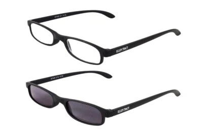 Conjunto de gafas de sol y ópticas Ellen Tracy Readers negro mate + lectura 3,00 Foto 1 de 4