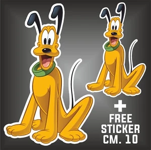 adesivo Topolino Pluto sticker decal autocollant aufkleber +1 FREE STICKER cm.10 - Foto 1 di 1