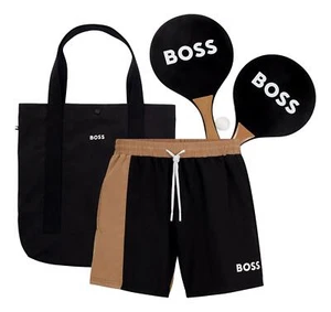 BOSS Set Con Boxer Da Mare Borsa Racchettoni e Pallina  Beach Ball Set 5051573 - Picture 1 of 4